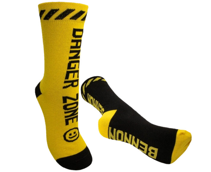 BENNONKY Black/Yellow Socks